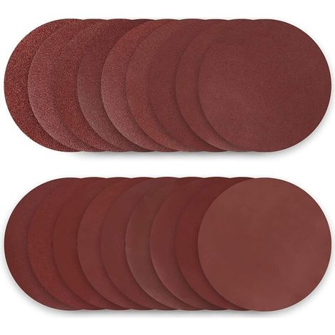 Disques abrasifs 180mm disque poncage 50 pièces papier abrasif 40/60/80/100/120/150/180/240/320/400 Grain (1/5)