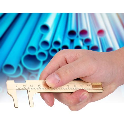 Pied à coulisse en laiton à une seule échelle pour la mesure de bijoux 0-100 mm (1/5)