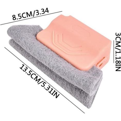 Brosse de Nettoyage Magique pour rainures de fenêtre, Nouvel Ensemble d'outils de Nettoyage pour rainures de fenêtre ou Porte (1/5)