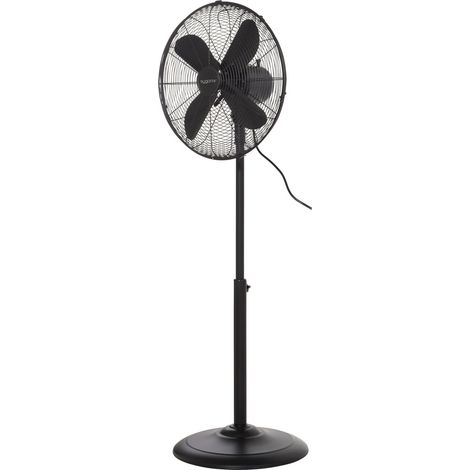 Sygonix  Standventilator  50 W (Ø x H) 445 mm x 1300 mm Schwarz Oszillierend, Höhenverstellbar