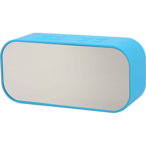 Réveil Miroir Connecté avec Haut-parleurs Stéréo 45MM et Fonction Anti-Bruit, Affichage LED Bleu Double Alarme (1/5)