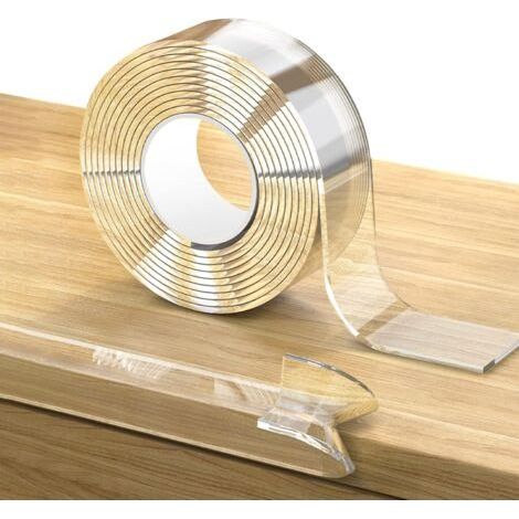 Coin de Table Bebe Transparent, 3M Pré-adhésif Extra Fort Nano Tape, Protection Bebe de Table et Meuble, Protecteur des Bords