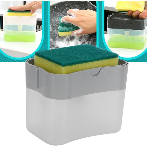 Druckseifenspender für Küche und Haushalt, grau, ideal für Zuhause und Hotel. (1/5)