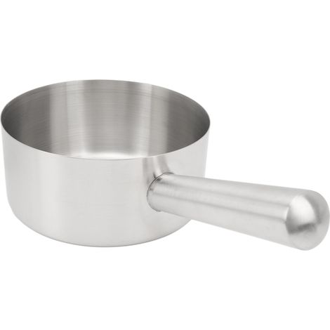 Louche en acier inoxydable, cuillère à long manche pour laver les légumes, taille moyenne, diamètre 18,5 cm (1/5)