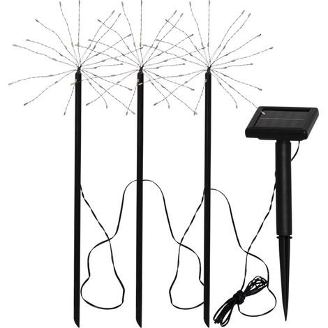 Tige solaire étoile Feu d'artifice noir 100x40cm (1/5)
