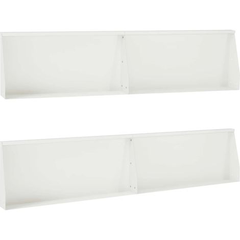 vidaXL Muro de Contención 4 uds. 100 x 12 x 50 cm Acero Blanco (1/5)