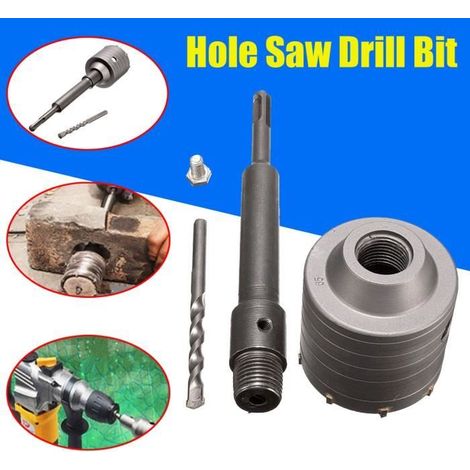 NEUFU SDS Plus Adaptateur 65mm Scie-cloche Trou Perceuse Foret Béton Ciment Pierre Mur (1/4)