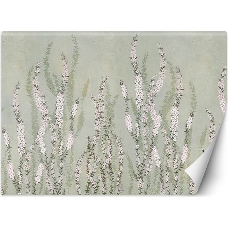 Fototapete Boho Blumen an der Wand Hintergrund 100x70 cm