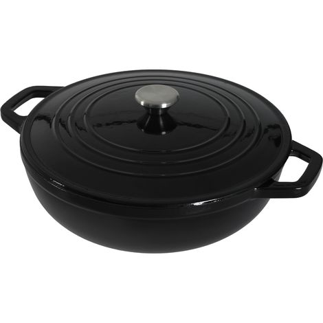 Toque Cast Iron Enameled Dutch Oven Bread Baking Casserole Pot Self-Basting Lid (1/5)