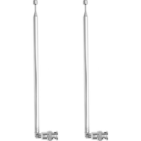2pcs BNC Portable Telescopic Antenna 7 Sections 100cm for CB Radio Scanner Amateur Radio Bidirectional Radio Mobile Scanner FM Transmitter (1/5)