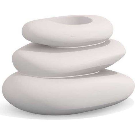 Vase Eden Blanc en Polymère Monacis - L75xP62xH47 cm