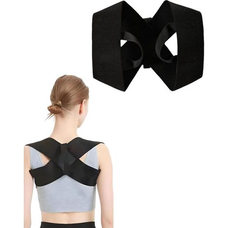 1 x support lombaire pour une posture droite, support lombaire pour la correction de la posture, conception ergonomique, aucun réglage nécessaire, ceinture de soutien lombaire, unisexe (M) (1/5)