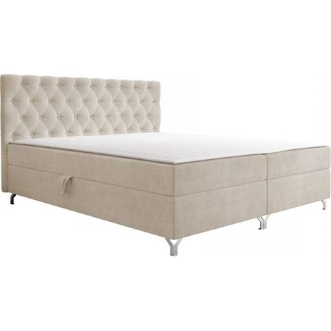 Lit boxspring Memphis 141, Manila 02, Continental, Double, 140x200, Disponible, 146x207x114cm (1/5)