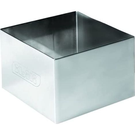 Ibili Stampo quadrato in acciaio inossidabile 6x6x4,5 cm (1/2)