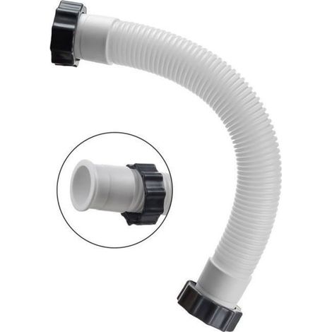 Lot de 2 Tuyau, écrous inclus, plastique polyéthylène, diamètre 1,5 pouces, pour pompe filtre à sable piscine (1/4)