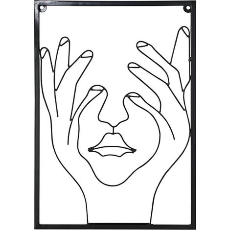10 cm Art mural métal noir rustique, décoration murale pour maison élégante (1/5)