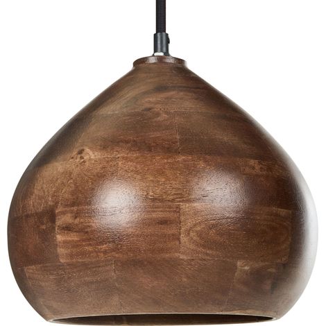Hängeleuchte SANYATI Mango Holz Dunkelbraun