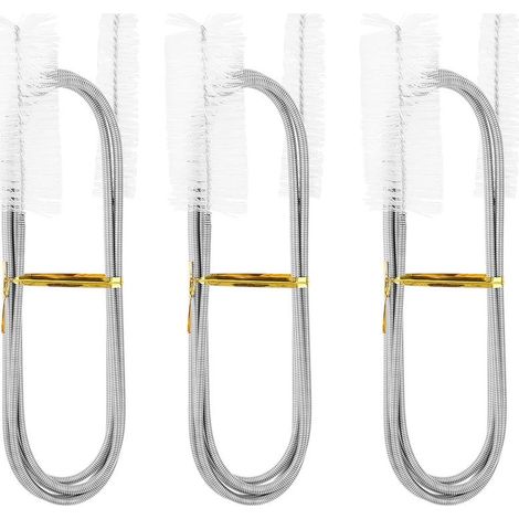 3 Pièces Brosse de Nettoyage de Drain D'égout, Brosse de Dragage pour Réfrigérateur 155cm Flexible Brosse de Nettoyage pour Tuyau d'alimentation pour Évier Canalisation Salle de Bains Cuisine (1/5)