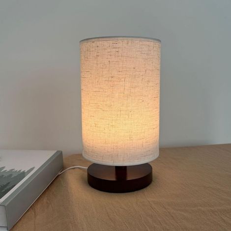 Asixxsix Petite Lampe de Table, Chevet Minimaliste avec Abat-jour (1/5)