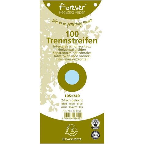 Exacompta 13415B divisore Blu 100 pz (1/2)