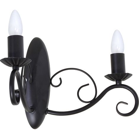 Wandlampe MAURO in Schwarz 2-flmg