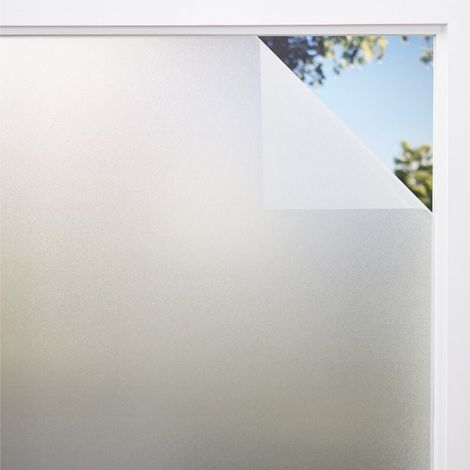 Pellicola oscurante rimovibile per finestre del bagno, vetro colorato, 30 x 199 cm, satinata. (1/4)