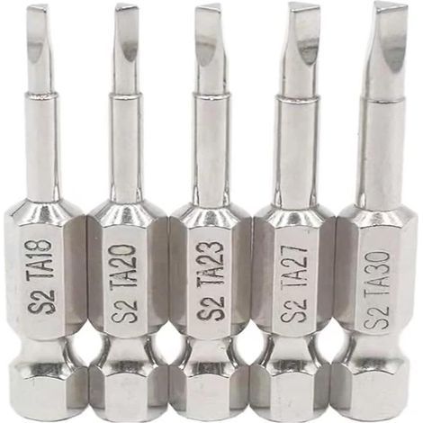 Set mit 5 magnetischen Dreieck-Schraubendreherbits mit 50-mm-Sechskantschaft, S2-Stahl-Schraubendreherbits, Dreieck-Bohrer (1/5)