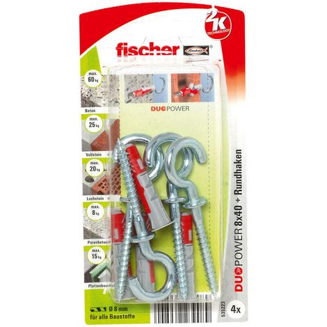 Fischer 4x DUOPOWER 8X40 RH con gancho redondo - 535223 (1/4)