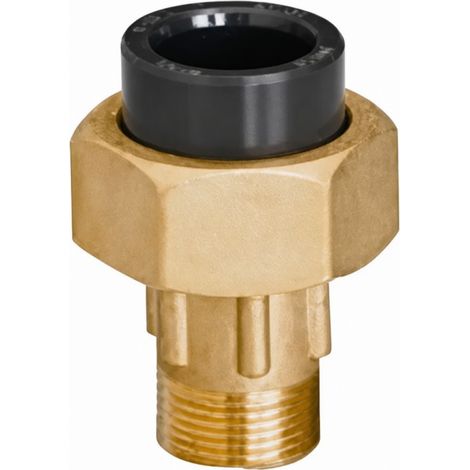 3-teilige Union männlich weiblich Messing/PVC HTA 4049/50
