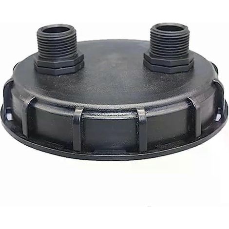 Couvercle ventilé pour GRV de 163 mm de diamètre avec filetage mâle 1 pouce, adaptateur de réservoir GRV en plastique, bouchon d'adaptateur de réservoir GRV, couvercle en plastique pour seau GRV d'une (1/4)