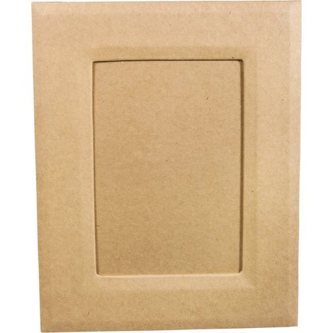Cadre photo, beige, 1 pce., papier mâché FSC recyclé 100%, 19x24x0,7cm, rebords biseautés, à personnaliser, décoration, cadeau-67213000 (1/5)