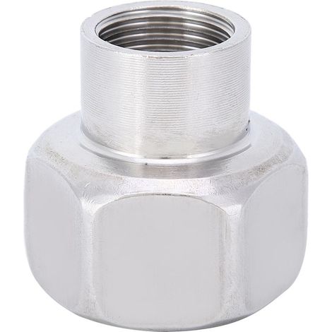 Raccord Réducteur Femelle NPT 1/2 Po vers Adaptateur Hexagonal Femelle 1 Po NPT pour Matériel de Plomberie, Gaz et Eau, Pression Normale. (1/5)