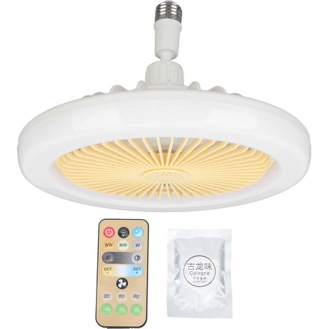 Ventilador De Techo Con Luz - Ventilador Led E27 30 W - Para Aromaterapia - 9,8 Pulgadas - 86-265 V - Control Remoto (1/5)