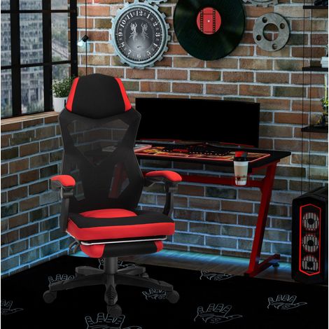 sedia poltrona ergonomica reclinabile con poggiapiedi OKMYHOME (1/4)