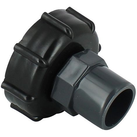 Multicuves – Raccord d'évacuation PVC S60X6 pour cuve 1000 litres – Sortie taraudée femelle 25 mm – Prise PVC 32 mm – Usage eau de pluie (1/4)