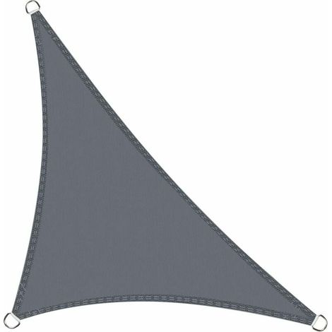 Voile d'ombrage Cool Zone Voile d'Ombrage Imperméable Triangulaire Rectangle 2x 2 x 2 m pour jardins et terrasses, coloris gris (1/5)