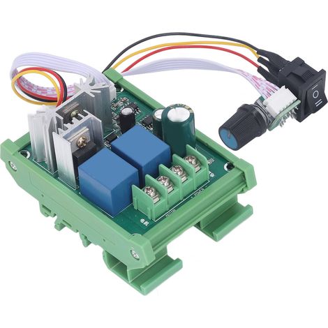 Contrôleur de vitesse de moteur PWM, carte de commande sur rail, connectivité étendue, régulateur de vitesse 10 A, 12 V CC - 55 V CC (1/5)
