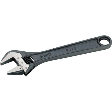 Bahco Black Adjustable Wrench 150mm 6in Jaw Capacity 20mm BAH8070