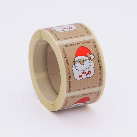 Étiquettes adhésives de Noël, 250 unités, 45 x 35 mm