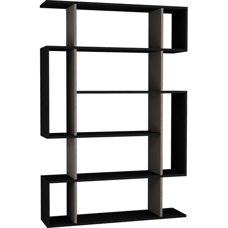 Libreria in legno "Mito" - 110 x 25 x 161 cm - Grigio antracite