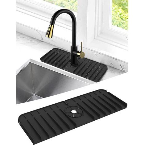 Silikon-Spülbeckenmatte, 37 x 13,5 cm, Tropfschutz, Spritzschutz für Küche und Bad (1/5)