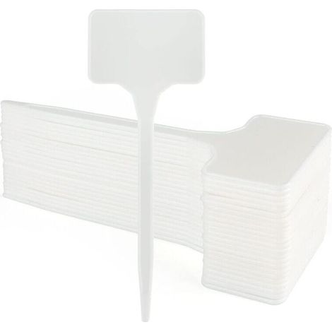 50 Pieces 15.5CM extérieur Plante de Grandes étiquettes extérieur Plastique Jardin Potager, Blanc (1/5)