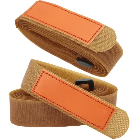 4 Bandes Extensibles Réutilisables pour Rangement Extérieur - Adhésion Douce et Réglable, Lot de 4, Couleur Kaki (1/5)