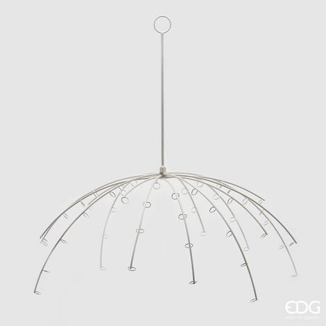 EDG Enzo De Gasperi Espositore Natale Ombrello H 56 Cm D 70 Cm Bianco
