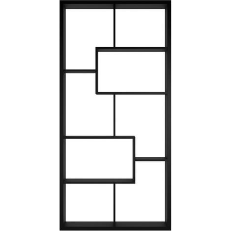 Quebec Shelving Unit - MDF - L29 x W89 x H180.5 cm - Black