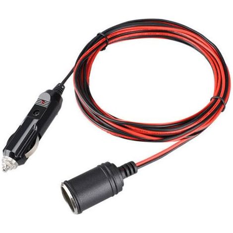Câble D’Extension pour Allume Cigare,3.7M 12V-24V DC,20AWG Prise Câble d'Extension pour Allume Cigare étanche avec Fusible 15A pour Moto Bateau Réfrigérateur électriques Voiture (1/4)