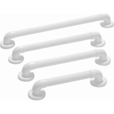 1 - Haltegriff - Sicherheitszubehör - Geriffelte Oberfläche für Bad und Treppen - Grau - 45,5 cm