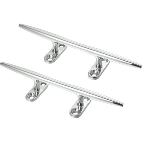 2pcs 8 Pouces INOX Acier Mât Taquet Crochet Bateau Pont Corde Taquet