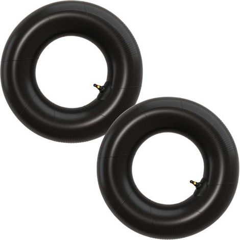 Wiltec Lot de 2x Chambre à air 18x8.50-8 pour pneu de tracteur à pelouse – avec Valve coudée – capacité de charge max. 370 kg – pour (1/4)