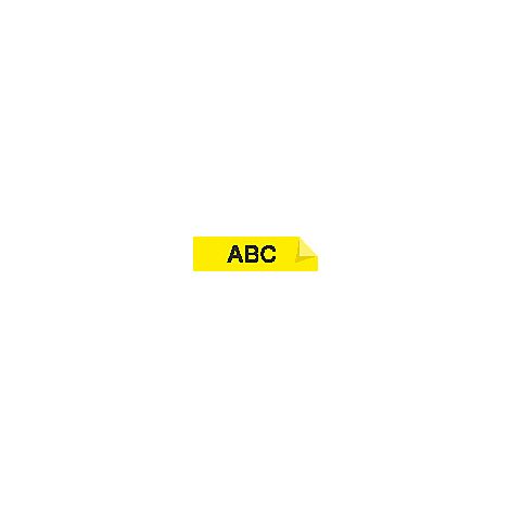 Cinta para rotular D1  anchura 12 mm  negro sobre amarillo  UE